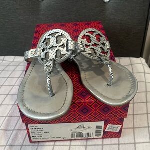 Tory Burch Metallic Gloss Sandals